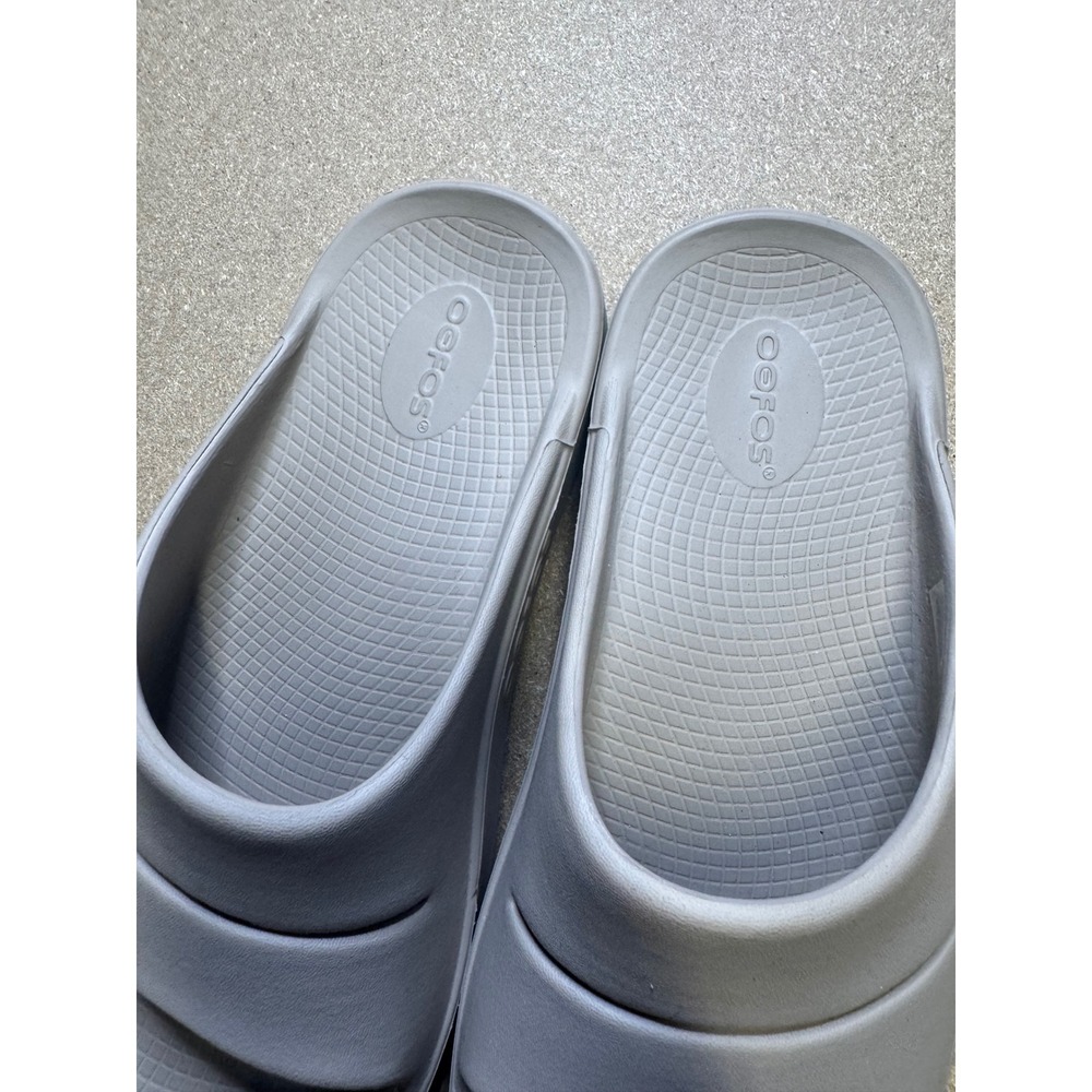 Oofos OOahh Recovery Slides Slate Gray Women 10 Men 8 Comfort‎ Sandals 1100 - Picture 5 of 7